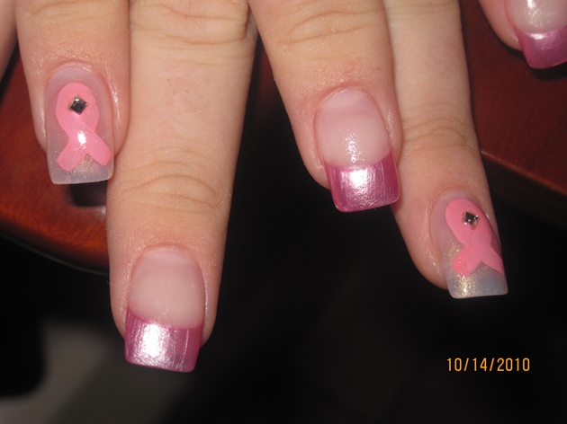 Pink for October (nails)