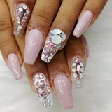 Clear Nails with Swarovski crystals