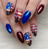 American Flag Nails