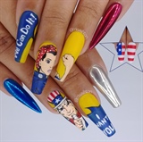 Patriotic Nails. Uncle Sam and Rosie the Riveter