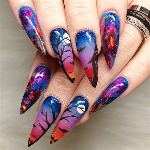 Ombre halloween nails - Nail Art Gallery