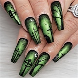Green graveyard nails