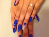 Blue Coffin Nails 