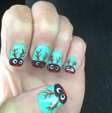Reindeer nail art 