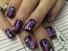 Purple Galaxy nail art
