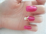 Pink with gold/white detail.x