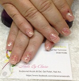 Cover Pink Acrylic With Glitter