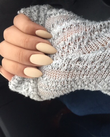 Nude Almond Shaped Nails 