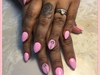 Gel Nails Pink Rhinestones