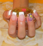 french nails with Ed Hardy sample