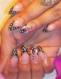 Gel nails with spots
