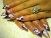 gel nails with one-move flowers