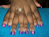 pink and purple hands