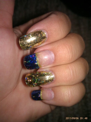 Gold and Blue foil