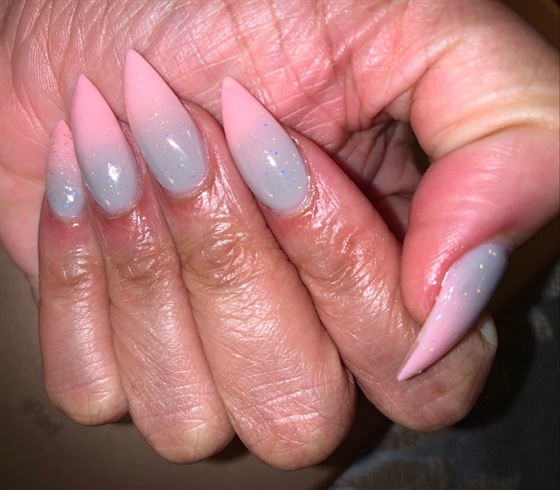 Grey &amp; Pink ombr&#233; 