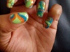 Glitter water marble