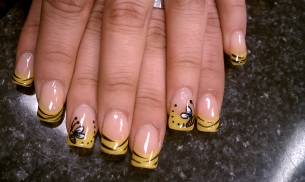 1. "Easy Bumble Bee Nail Art Tutorial" - wide 6