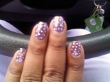 Purple Glitter With Polka Dots