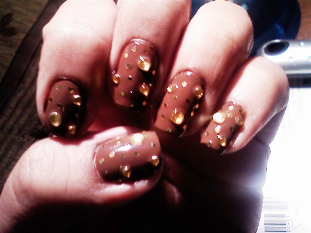 My Chocolate Covered Caramel Nails.