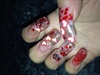 Mickey mouse  valentine nail art