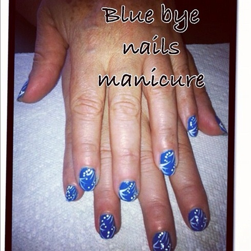 Blue bye manicure