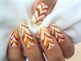 Marble Effect Abstract Nail Art Design