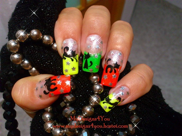Halloween Nails-How to Paint a Cat
