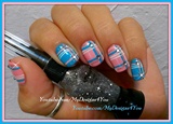 Romantic Plaid Nails |Baby Pink And Blue