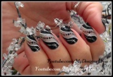 Black And Silver Party Nails 