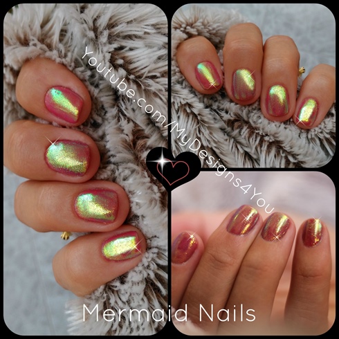 DIY Mermaid Nails | Mirror Glitter Powde