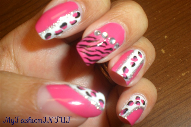 Pink &amp; White Leopard with zebra