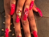 Long Red Nails Accessories With 
