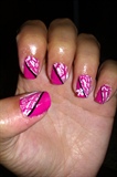 Pink and White crackle