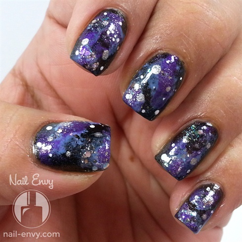 Purple Galaxy Nails