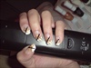 French tips with gold and black