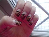 Love4nails inspired Red, black &amp; gold