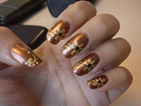 Love4nails inspired: Browns &amp; Golden