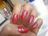 Red with silver flakes