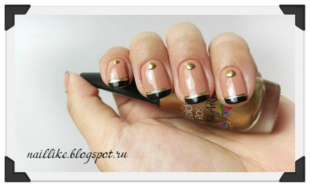 Manicure with sequins