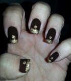 Fall brown/gold french