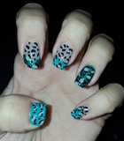 Turquoise/Grey Leopard 