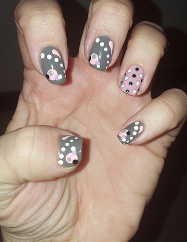 Pink/Grey Freehand