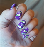 Purple with Flowers