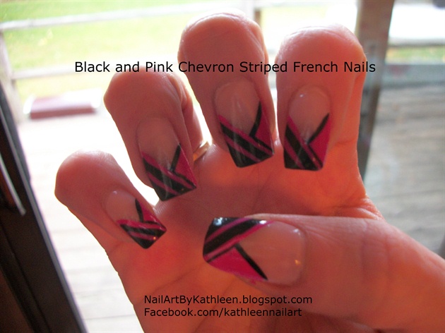 Pink &amp; Black Chevron French