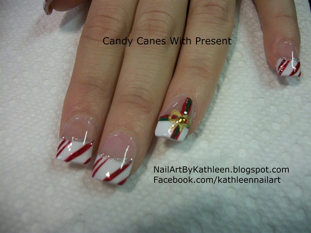 Candy Canes With Present