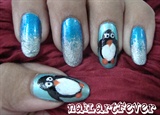 Frosty penguin nails !