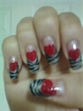 Zebra French with Hearts