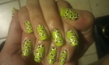 Cow Print on Lime Green