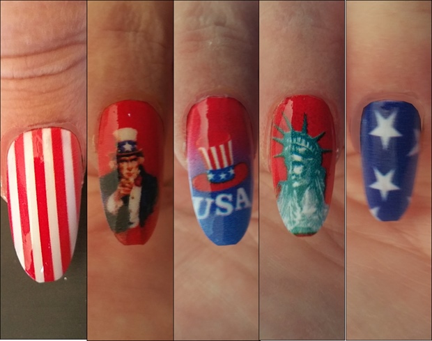 patriotic USA Nails in under 20 mins!