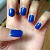 Simple Royal Blue Nails